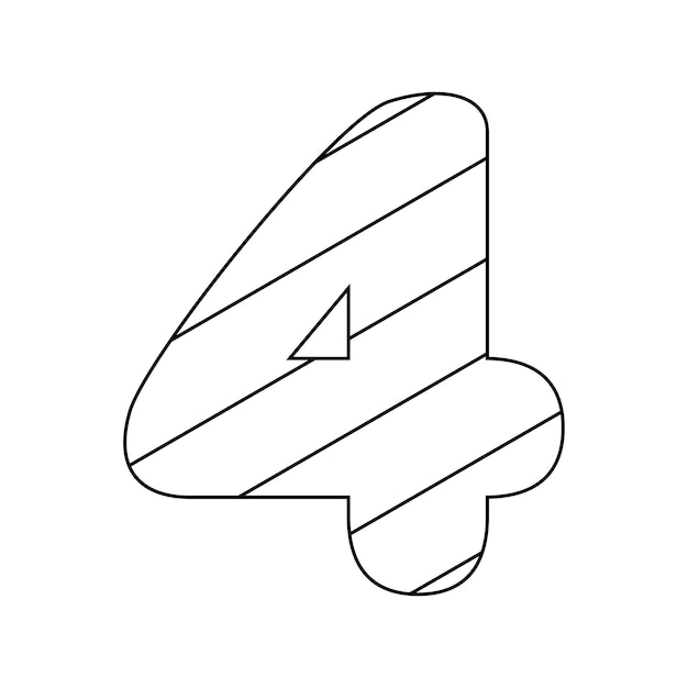 Premium vector coloring page with number for kids