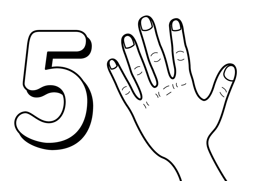 Number with teddy bears coloring page