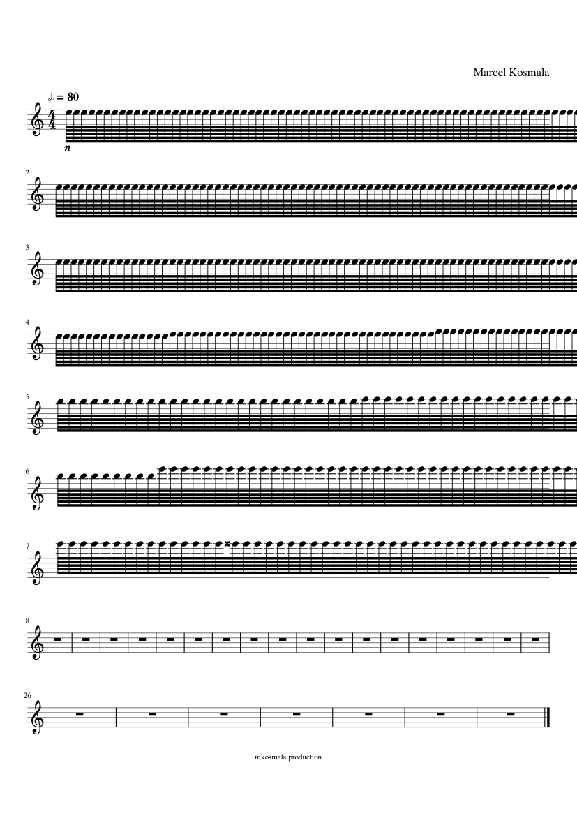 Ear crack sheet music for piano solo easy