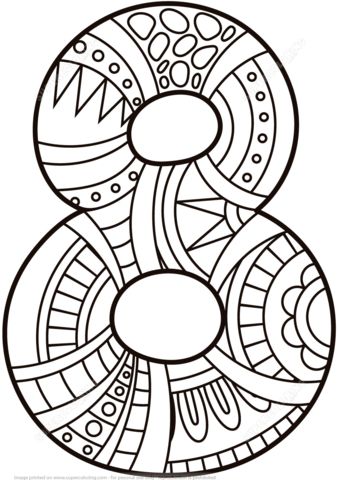 Number zentangle coloring page free printable coloring pages coloring pages free printable coloring pages mandala coloring pages