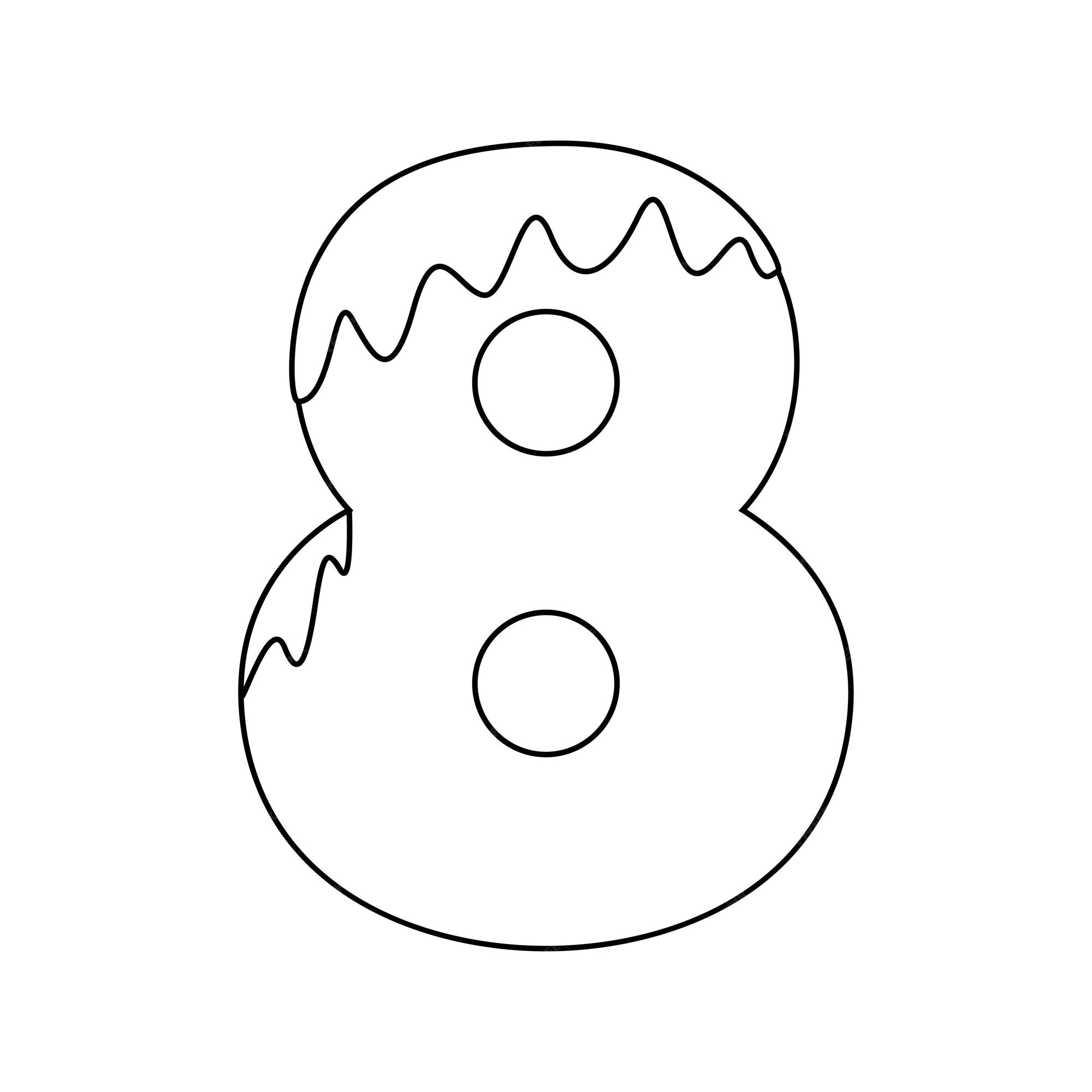 Premium vector coloring page with number for kids