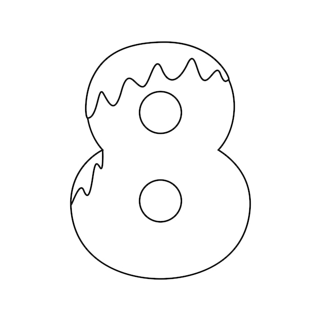 Premium vector coloring page with number for kids