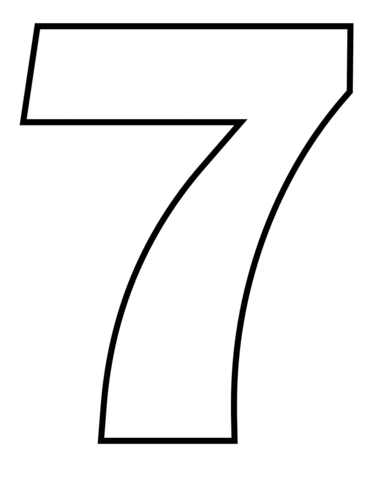 Number coloring page free printable coloring pages