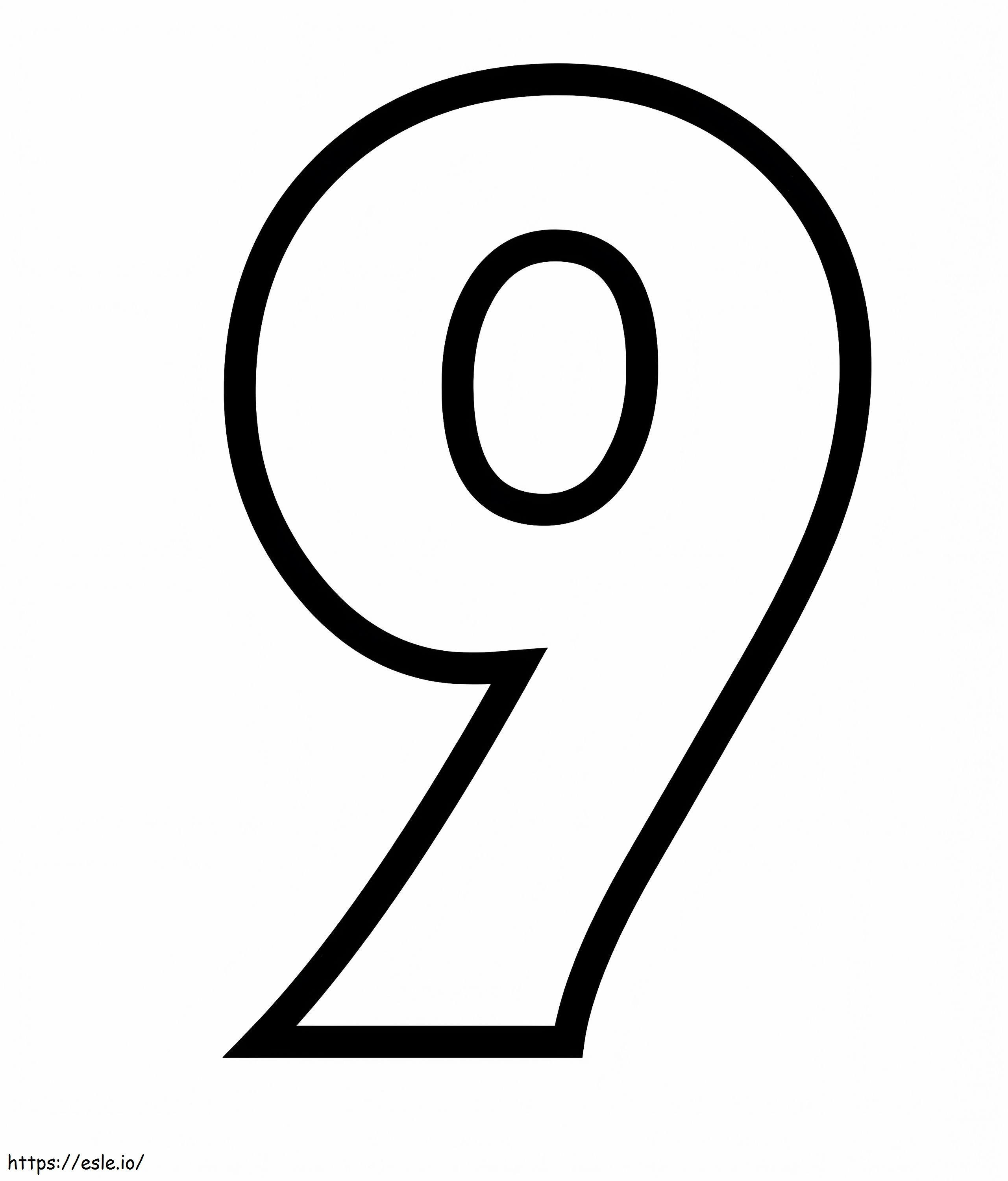 Free printable number coloring page