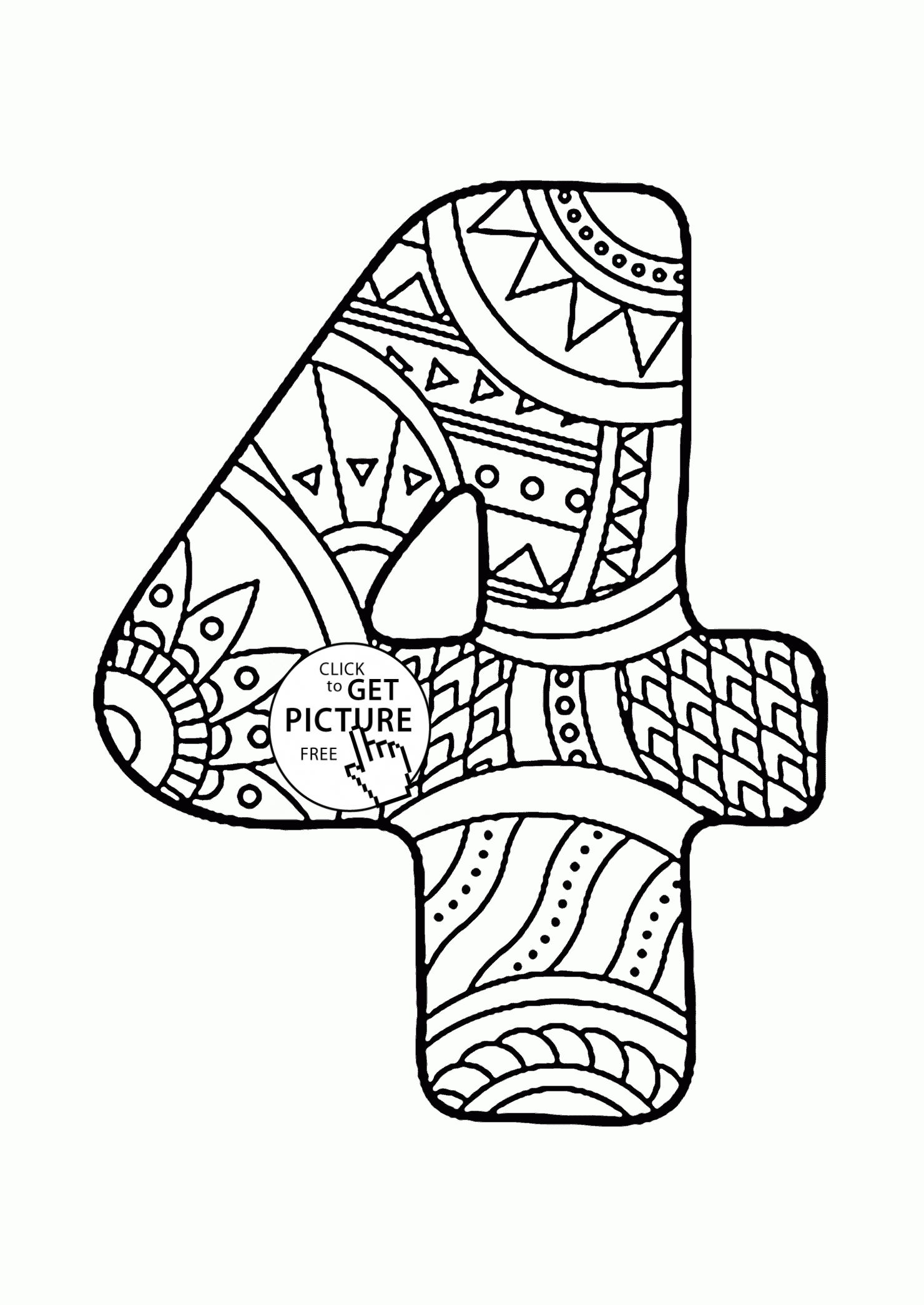 Pattern number coloring pages for kids counting numbers printables free