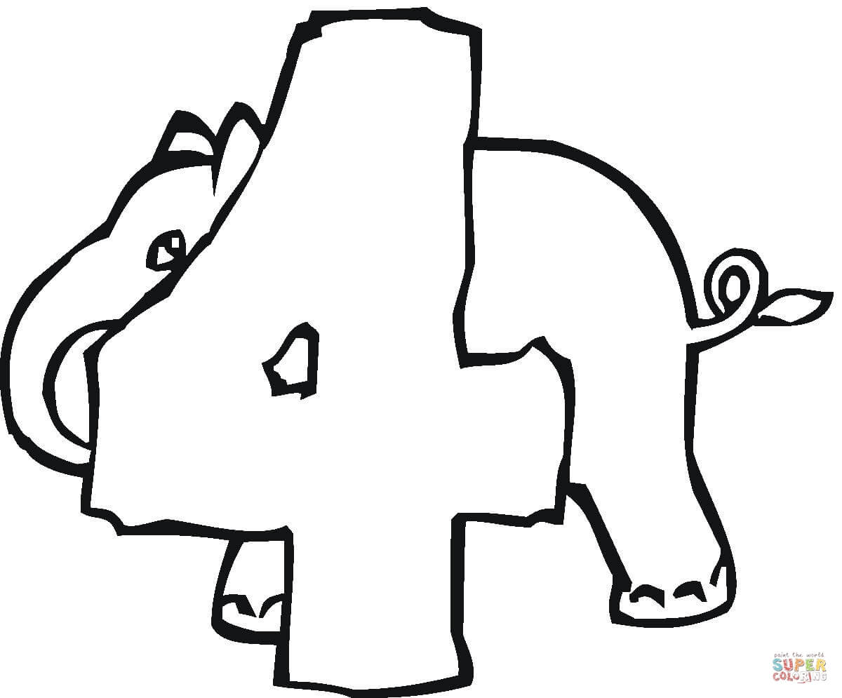 Number coloring page free printable coloring pages
