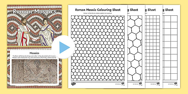 Roman art mosaics for kids