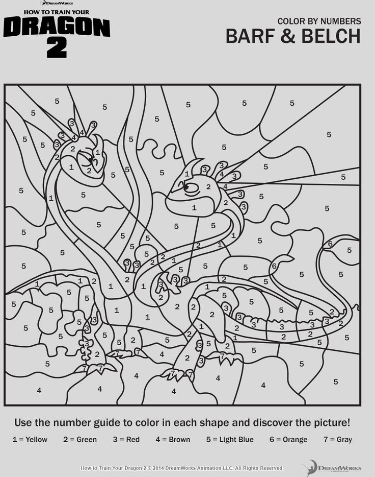 Color by numbers barf belch how to train your dragon how train your dragon how to train your dragon dragon coloring page