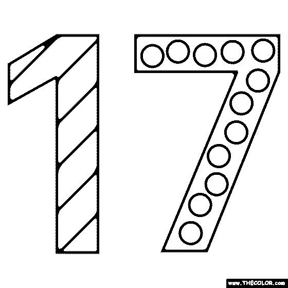 Nuber coloring page