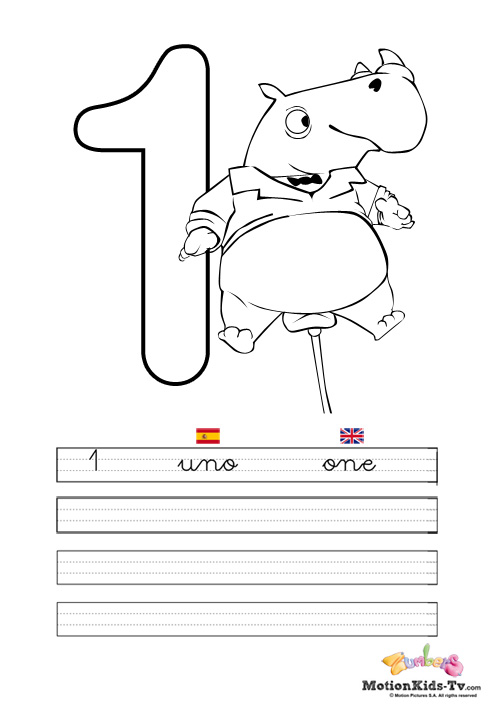Learn the numbers from to educational coloring pages motionkids