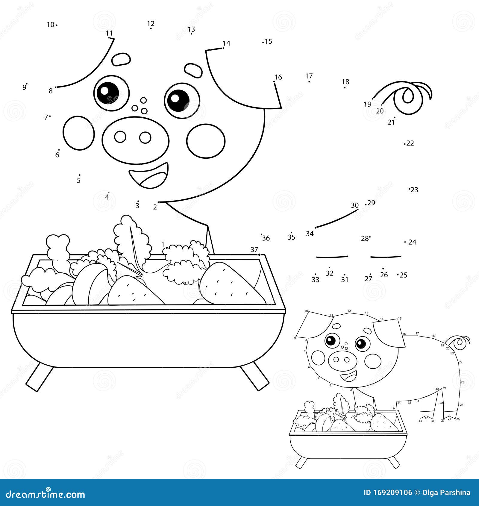 Pig coloring stock illustrations â pig coloring stock illustrations vectors clipart