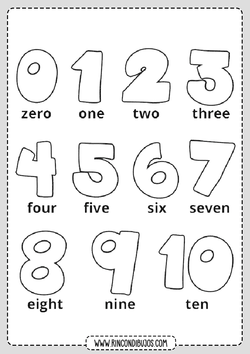 Pin en colorear numeros