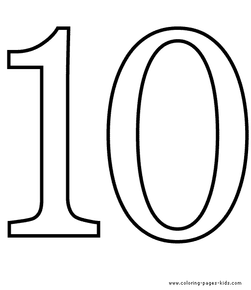 Free coloring pages for numbers