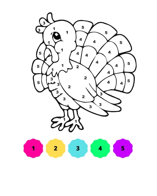 Premium vector halloween coloring pages for kids halloween color by number pages