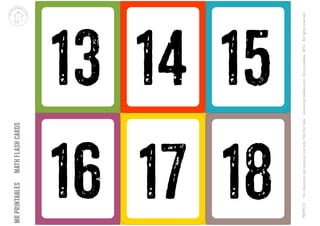 Tarjetas numeros