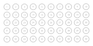 Premium vector numbers set vector illustration numbers to in circle