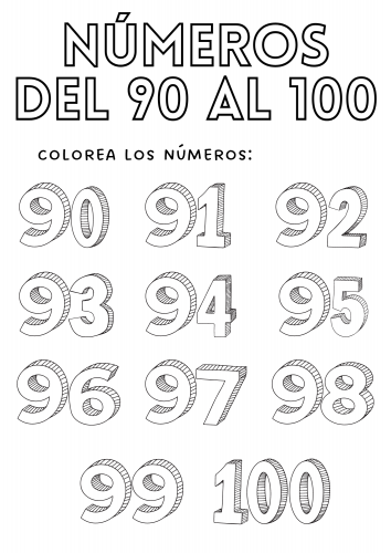 Aprendemos coloreando los nãmeros del al