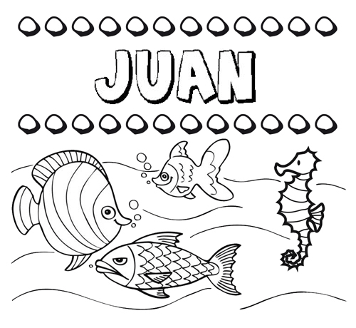 Dibujos de los nombres nombre juan para pintar colorear e imprimir