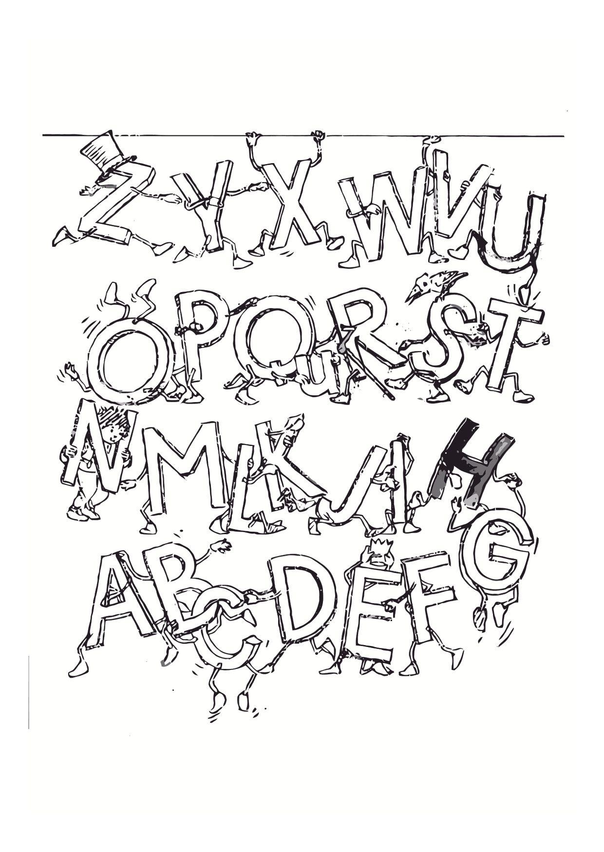 Abecedario coloriage