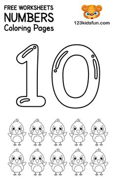 Free printable number coloring pages