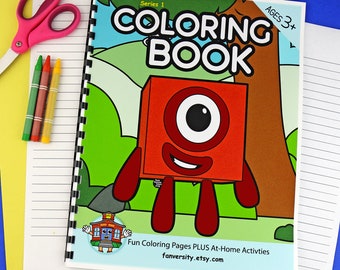 Number to coloring book print