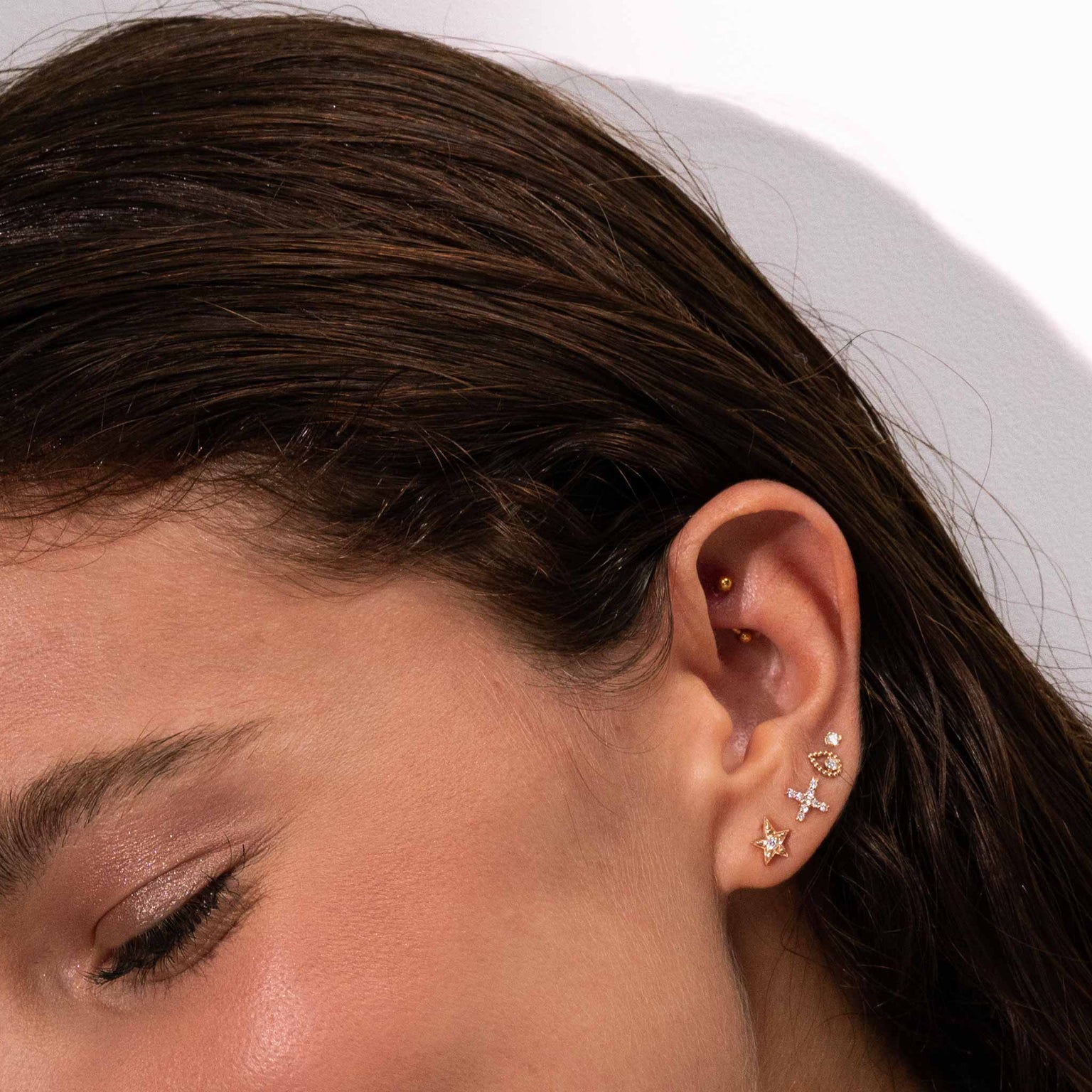 Star earrings yellow gold â gigi clozeau