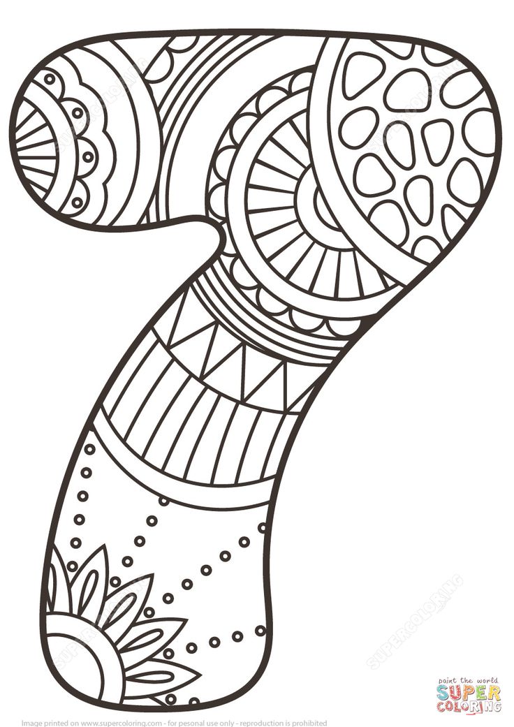 Nãºmero zentangle dibujo para colorear categorãas nãºmeros zentangle pãginas para imprimir y colorâ numero para colorear imprimir sobres colorear por nãºmeros