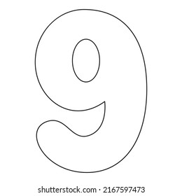 Arabic numerals coloring book kids hand stock