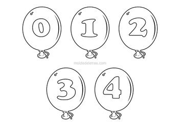 Molde de letras e nãºmeros estilo balloon para vocãª baixar