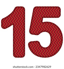 Number fifteen abstract geometric pattern number stock vector royalty free