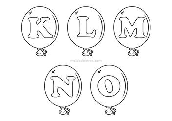 Molde de letras e nãºmeros estilo balloon para vocãª baixar