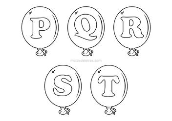 Molde de letras e nãºmeros estilo balloon para vocãª baixar