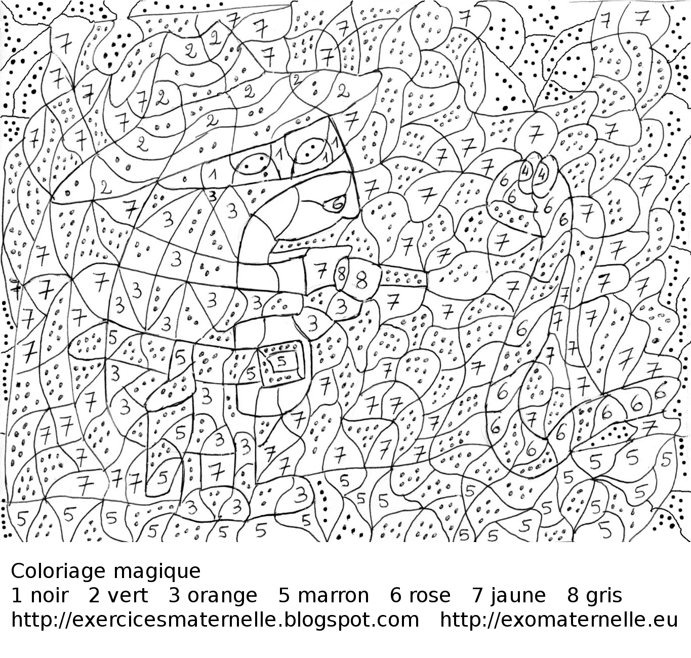 Coloring page coloring by numbers educational â printable coloring pages