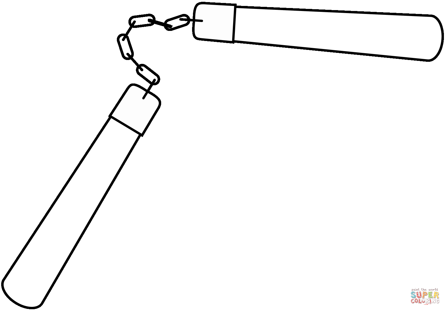 Street weapon nunchucks coloring page free printable coloring pages