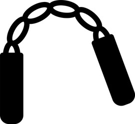 Nunchucks vector images over