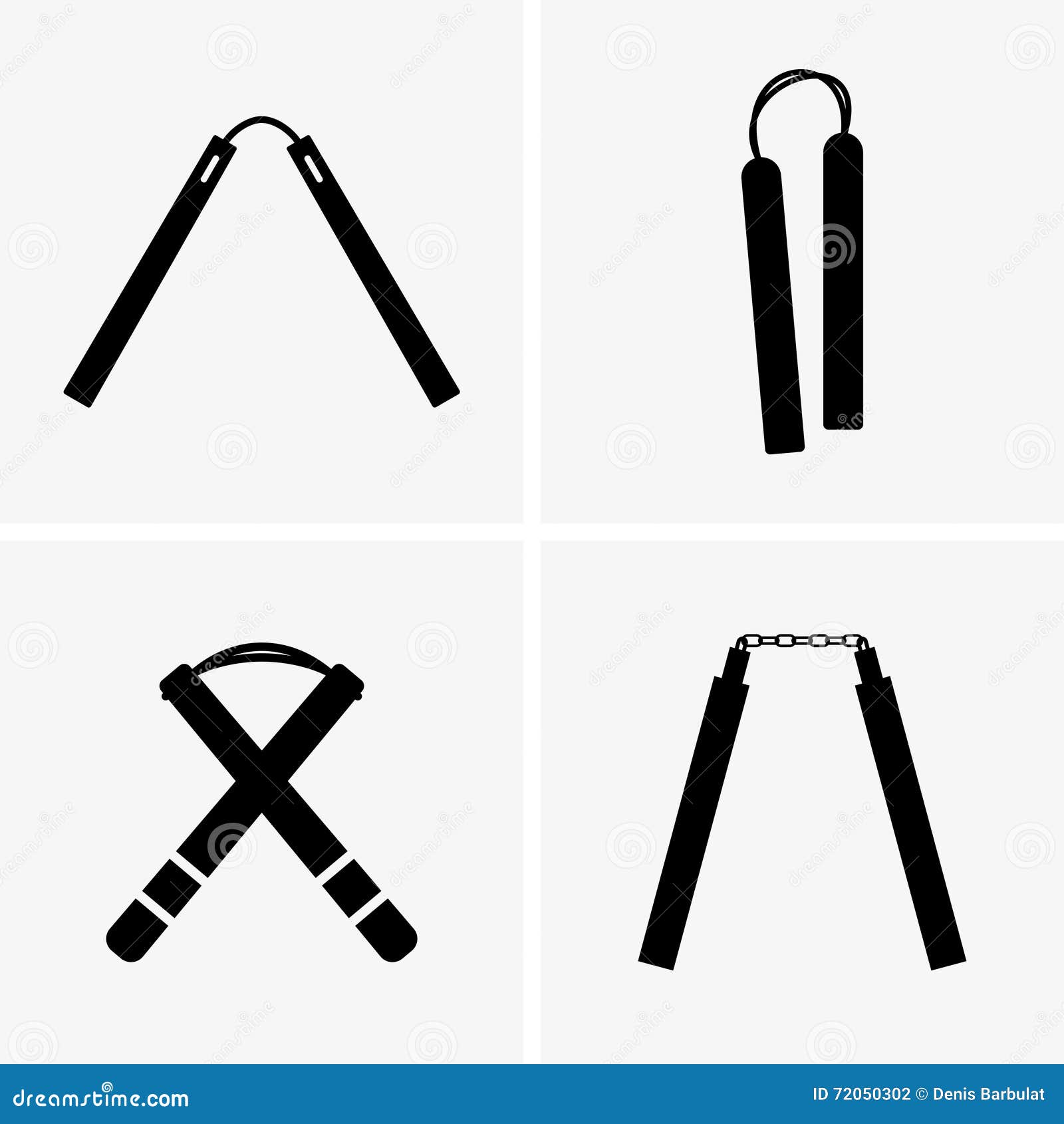 Nunchucks stock illustrations â nunchucks stock illustrations vectors clipart