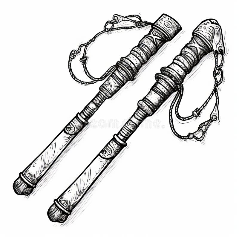 Nunchucks stock illustrations â nunchucks stock illustrations vectors clipart