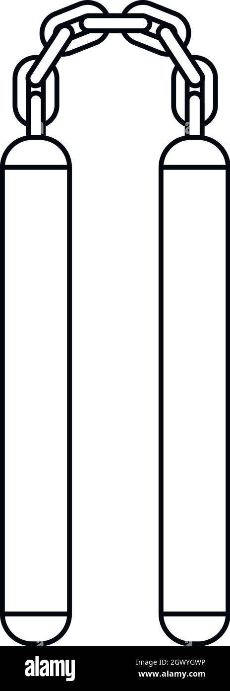Nunchaku training stock vector images