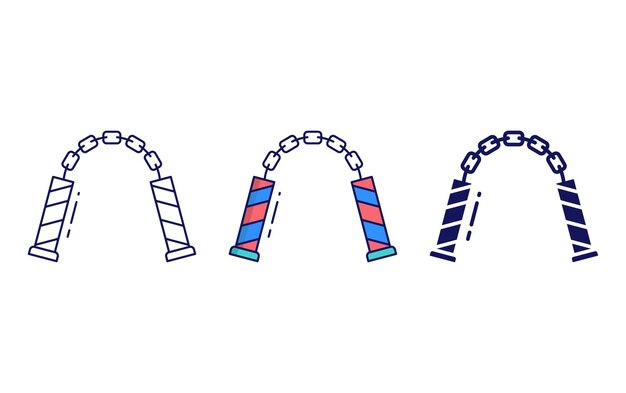 Premium vector nunchaku vector icon