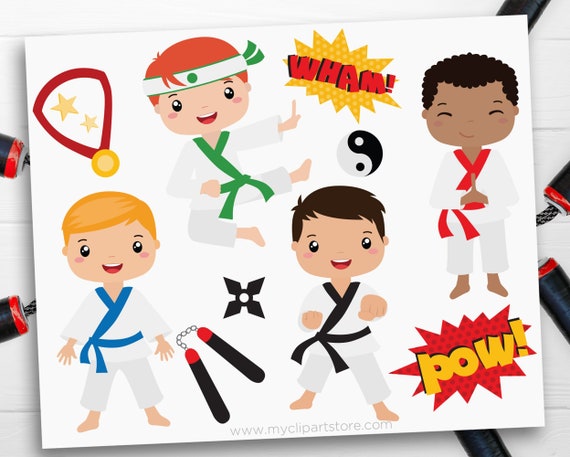 Buy karate clipart martial arts judo taekwondo svg ninja star nunchucks digital download sublimation svg eps png online in india
