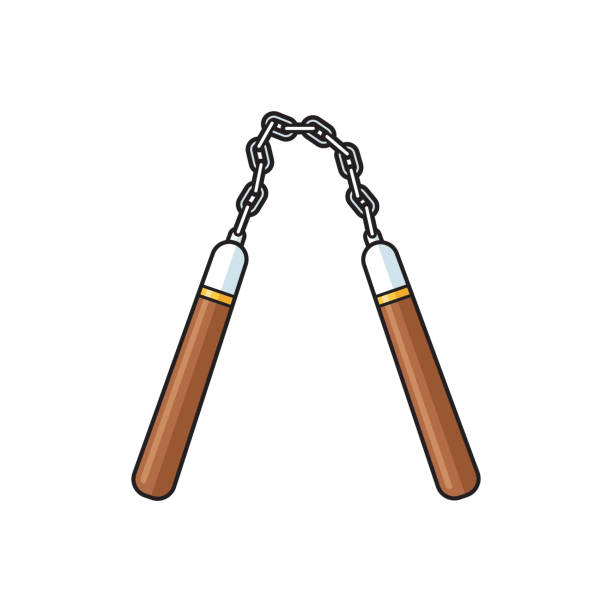 Nunchucks stock illustrations royalty