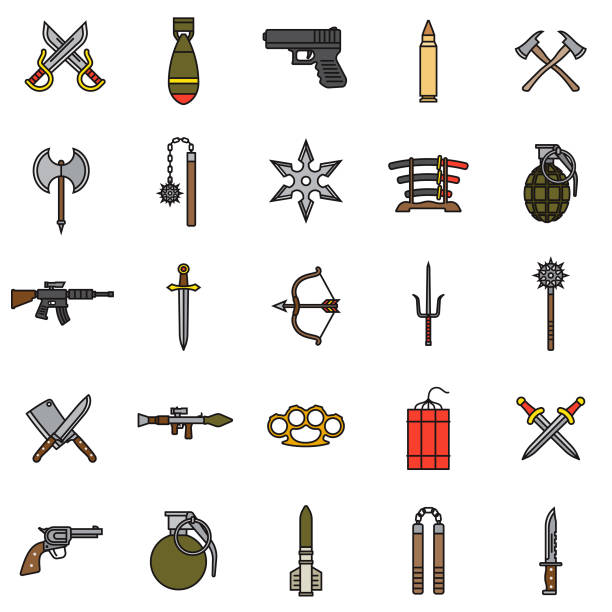 Nunchucks stock illustrations royalty