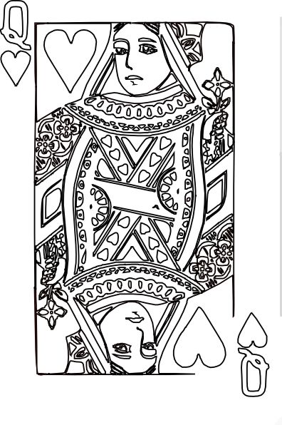 Printablecolouringpagescouk heart coloring pages playing cards art illustrations coloring pages
