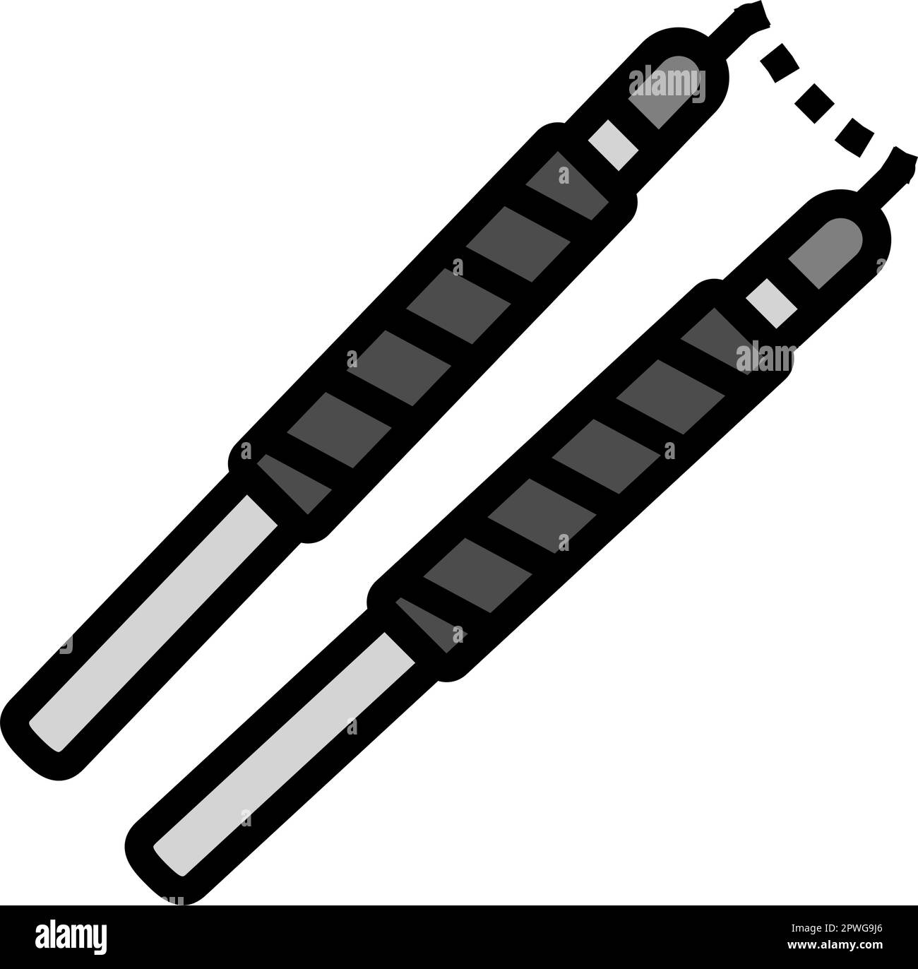 Nunchucks cut out stock images pictures