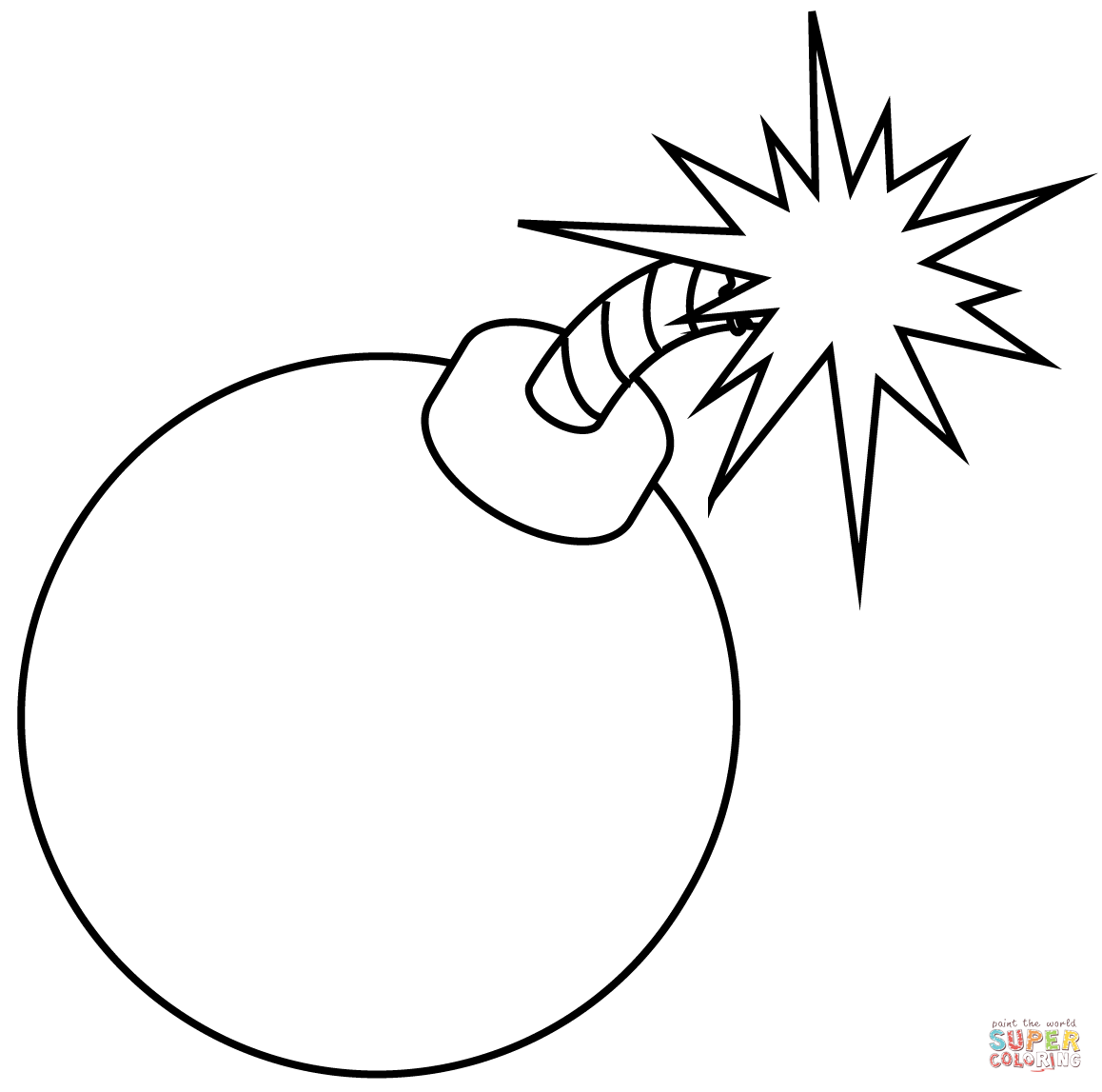 Bomb coloring page free printable coloring pages