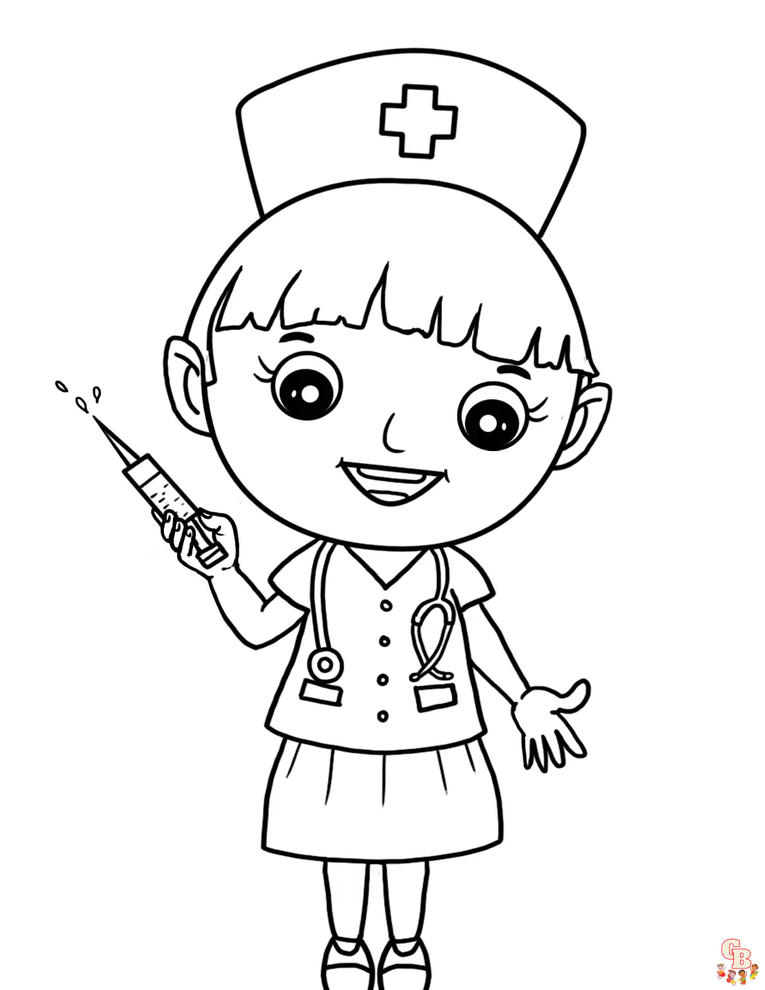 Enjoy free nurse coloring pages for kids