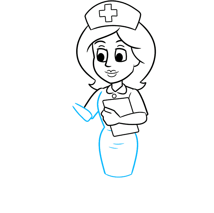 How to draw a nurse