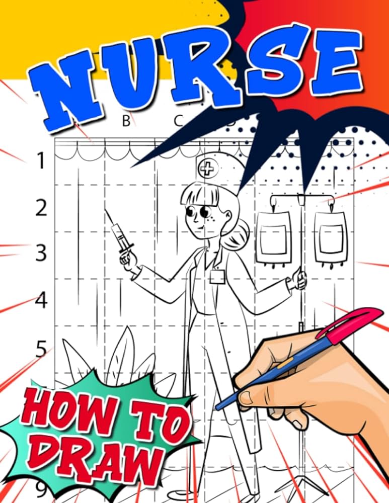 How to draw nurse easy and simple drawing pages to learn to draw for all ages stress relief gifts birthday gifts creativity gifts findlay mia findlay books