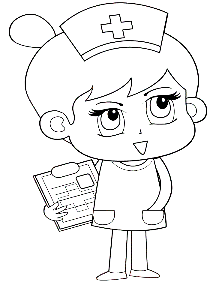 Nurse coloring pages