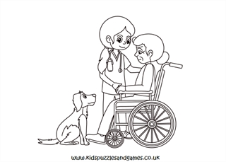 Nurse helping louring page